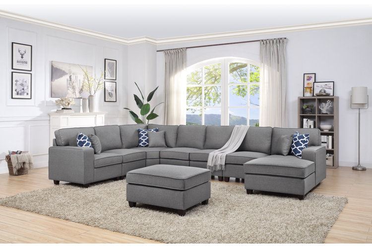 Gray sectionals shop on sale